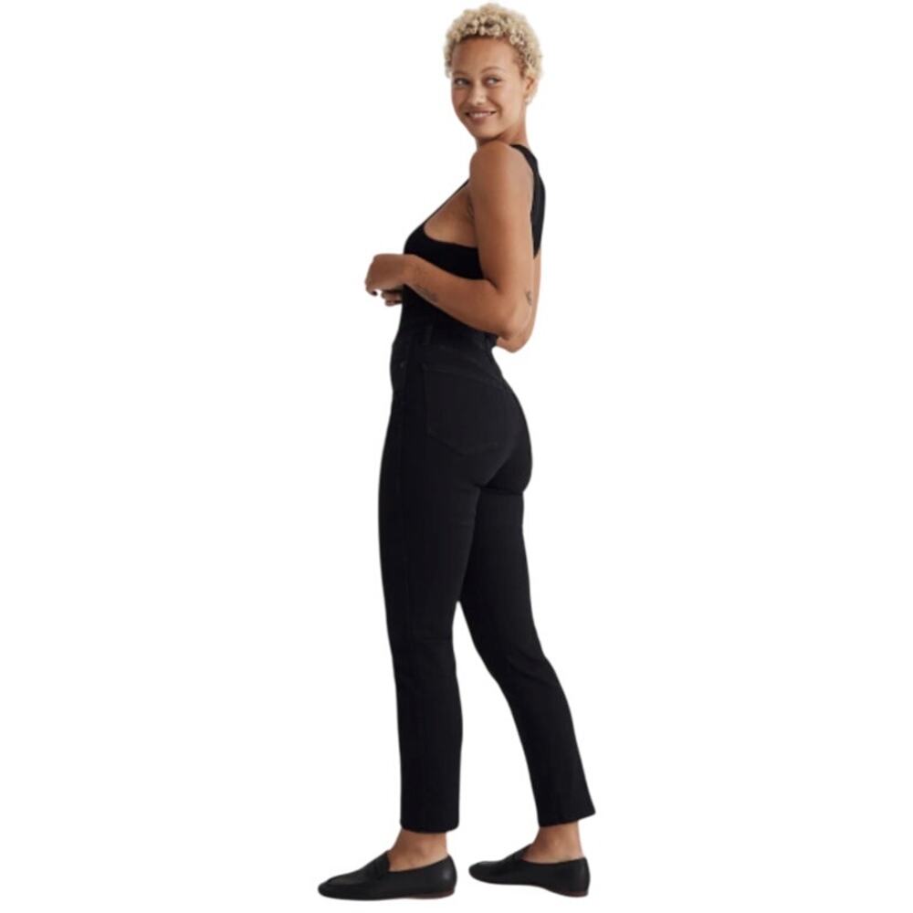 Madewell Black High-Rise Straight Jeans